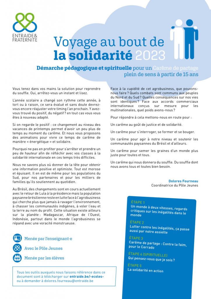 Couverture de la brochure "Voyage au bout de la solidarité"