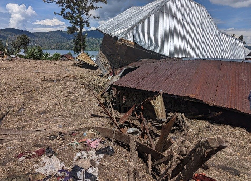 Maison endommagee Sud Kivu