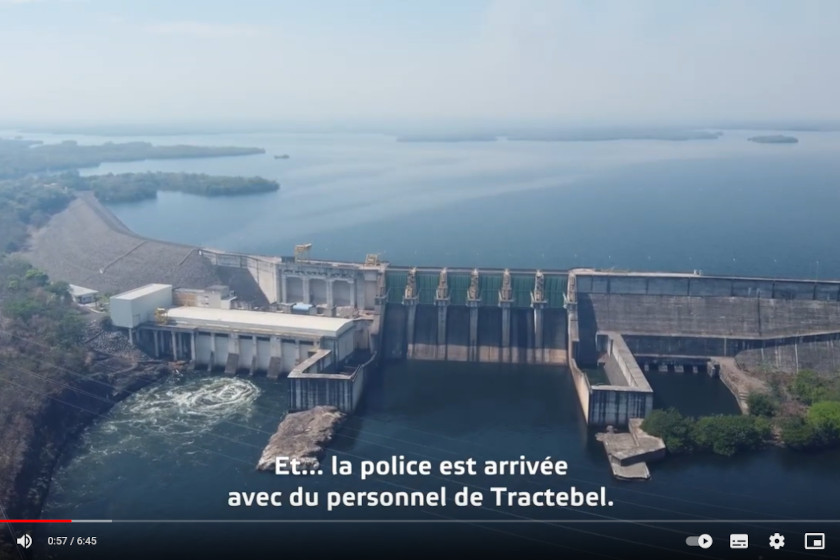 Capture vidéo : image d'une énorme barrage