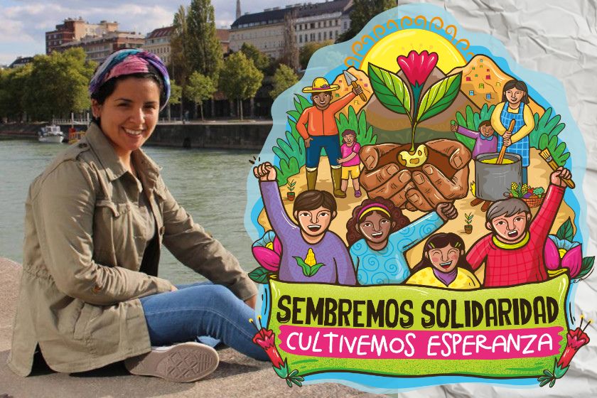 portrait d'une femme, le visuel de la campagne 2025 superposé