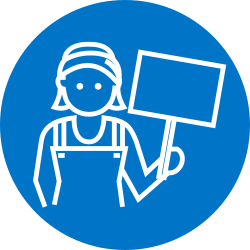 pictogramme paysanne pancarte