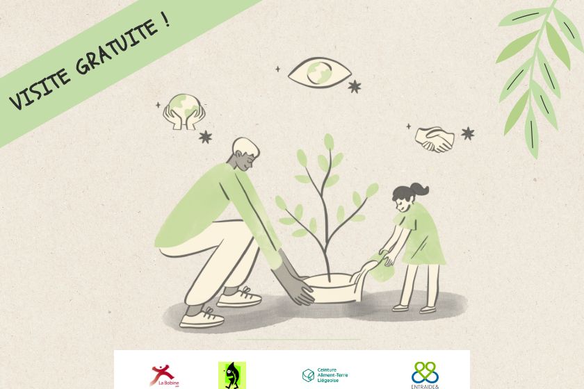 Dessin : deux personnes plantent un arbre